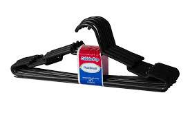 CABIDE ROUPA DE PLASTICO POP C/CAVA PRETO C/4 PCS