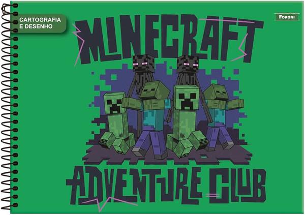 CADERNO DESENHO CD. ESP MINECRAFT 80FLS