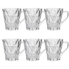 CANECA ORIGINAL LINE DIAMANTE VIDRO 180ML C/6UN