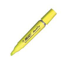 CANETA MARCA TEXTO BIC MARKING AMARELA