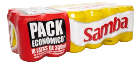 CERVEJA SAMBA LT 350ML MULTPACK COM 18UN