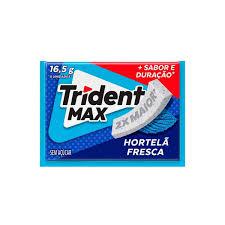 CHICLE TRIDENT MAX HORTELÃ 16,5G