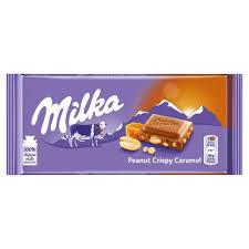CHOC MILKA PEANUT CRISPY CARAMEL 90G