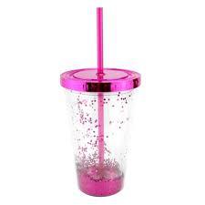 COPO PLAST C/CANUDO CINTILANTE 450ML