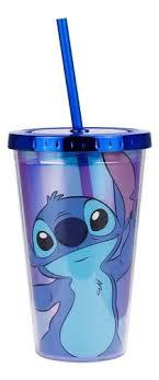 COPO PLAST DISNEY C/CANUDO STITCH 450ML