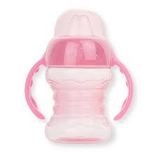 COPO TREIN BABYBLOO BICO SILIC. CRISTAL/ROSA 270ML