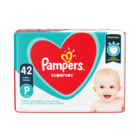 FRALDA PAMPERS SUPERSEC MEGA P 42UN