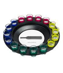 JOGO DE SHOT ROLETA/RODA C/16 COPOS DE VIDRO 25ML