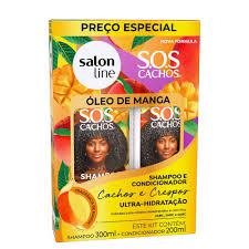 KIT SH 300ML+COND 200ML SALON LINE SOS C.OLEO MANG