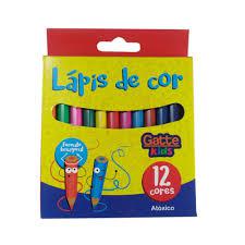 LAPIS DE COR GATTE KIDS SEXTAVADO CURTO 12 CORES