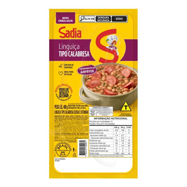 LINGUIÇA CALABRESA SADIA 400G
