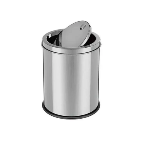 LIXEIRA EM INOX 9,1 LT C/ TAMPA BASCULANTE
