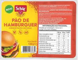 PAO HAMB SCHAR S/ GLUTEN S/ LACTOSE 130G