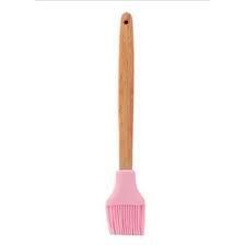 PINCEL CULINARIO DE SILICONE CABO MADEIRA ROSA