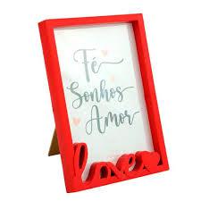 PORTA RETRATO PLAST 10X15 C/MOLDURA LOVE