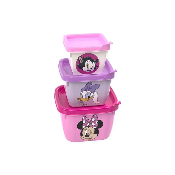 POTE PLAST PLASUTIL QUADRADO MINNIE BABY C/3PCS