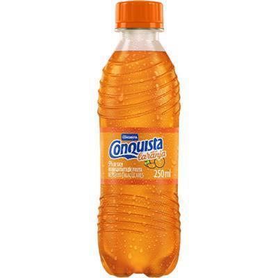 REFRIGERANTE CONQUISTA PET 250ML LARANJA
