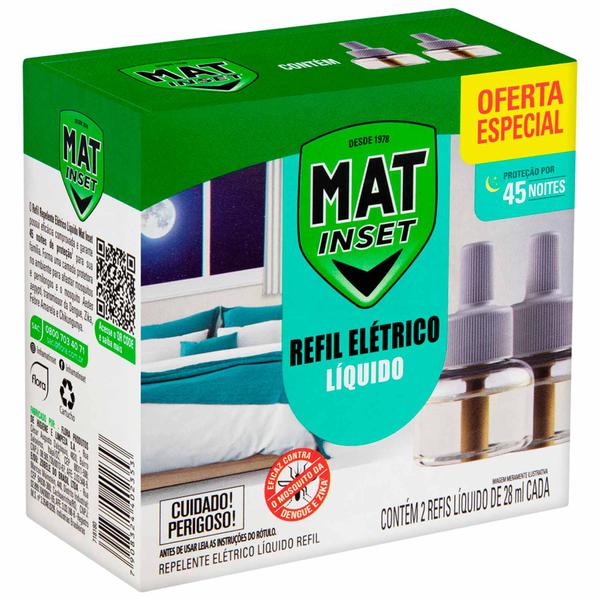 REP ELET LIQ MAT INSET 45 NOITES 2 REFIL 28ML