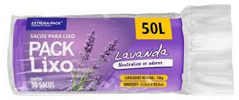 SACO LIXO PACK LIXO LAVANDA 50L