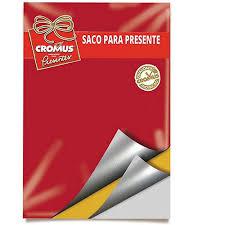 SACO METALIZADO 35X55CM 3CORES LISAS SORTIDAS PCT.