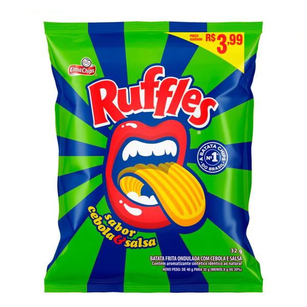 SALG CHIPS RUFFLES CEBOLA/SALSA 32G