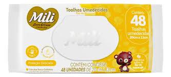 TOALHA UMED MILI FLOR DE MARACUJA C/48UN