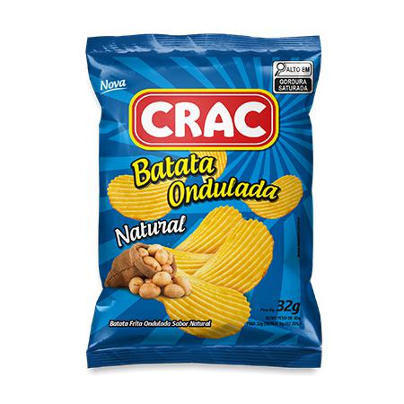 BATATA FRITA ONDULADA CRAC PCT 32g NATURAL