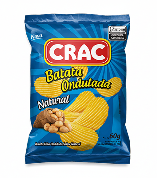BATATA FRITA ONDULADA CRAC PCT 60g