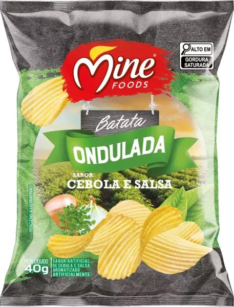 BATATA FRITA ONDULADA MINE FOODS PCT 40g CEBOLA E SALSA