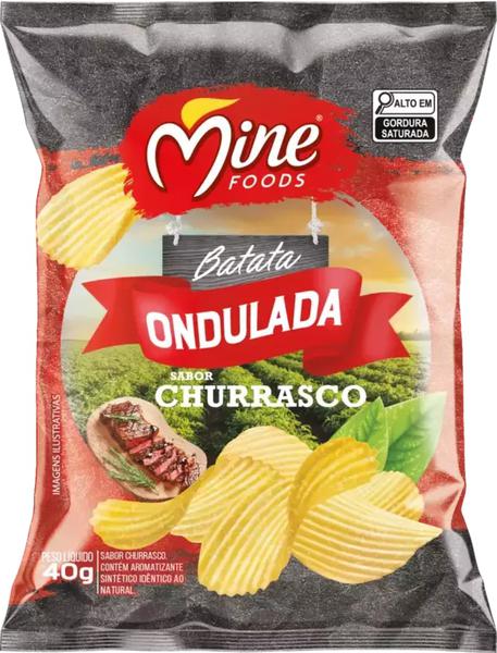 BATATA FRITA ONDULADA MINE FOODS PCT 40g CHURRASCO