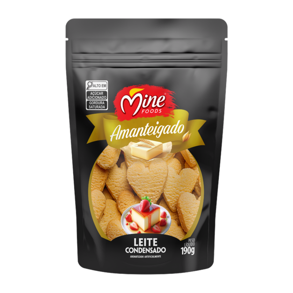 BISC AMANT MINE FOODS PCT 190g LEITE CONDESADO