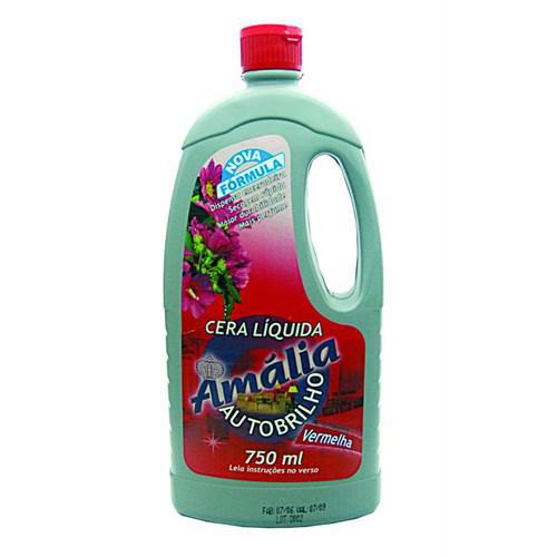 CERA LIQ AUTO BRILHO AMALIA FRASCO 750ml VERMELHA