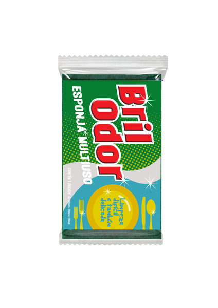ESPONJA MULTI USO DUPLA FACE BRIL ODOR