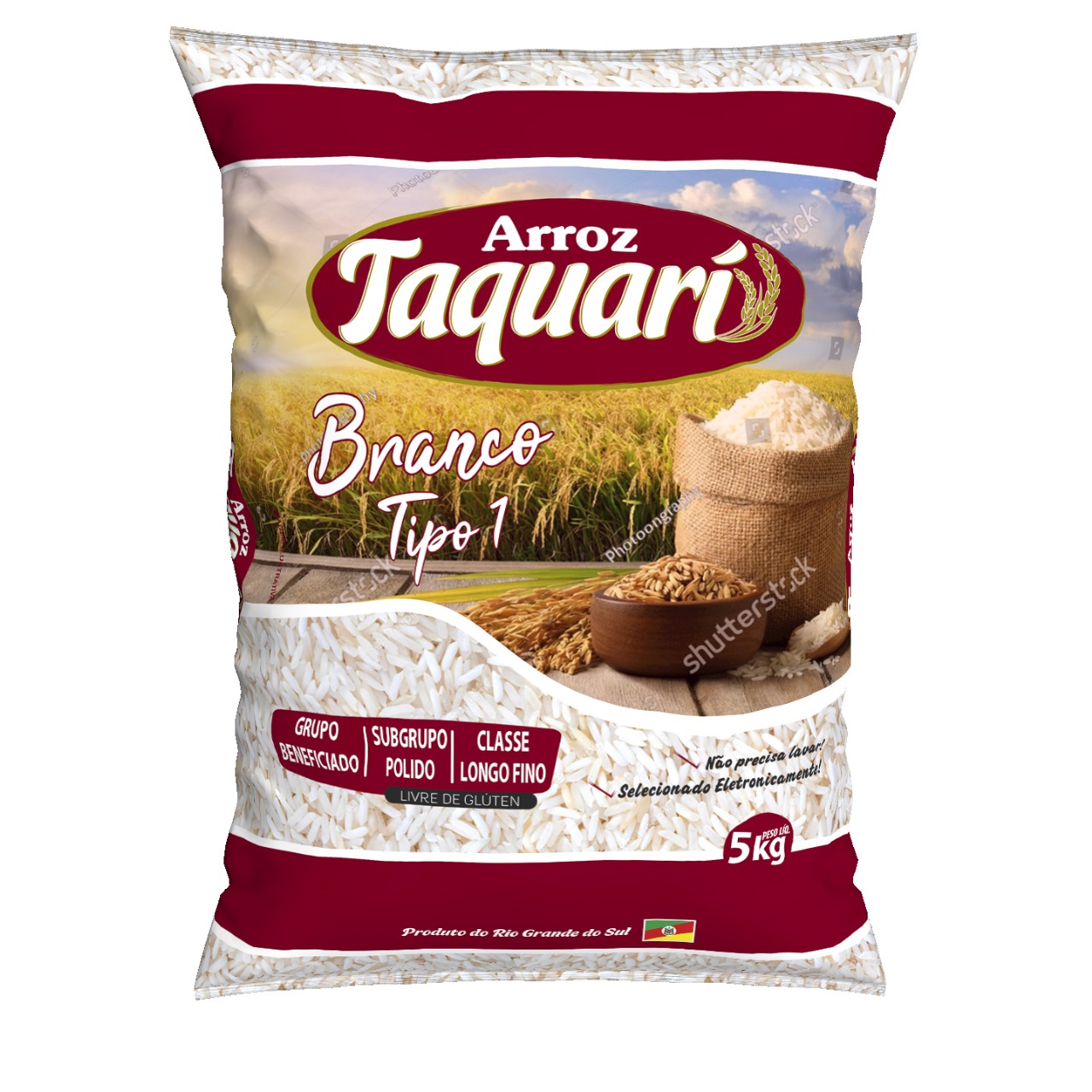 ARROZ BRANCO T1 TAQUARI PCT 5kg