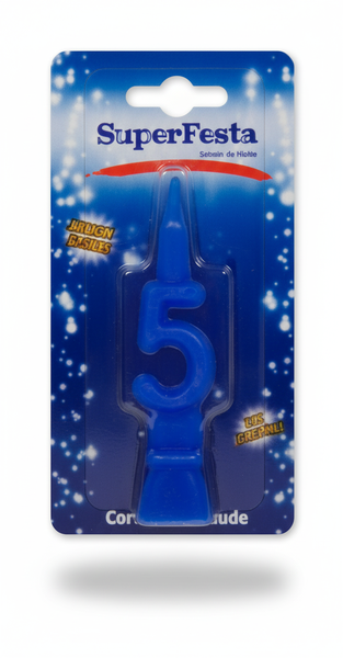 VELA FESTIVA INDIPEL AZUL N5