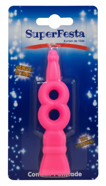 VELA FESTIVA INDIPEL ROSA N8