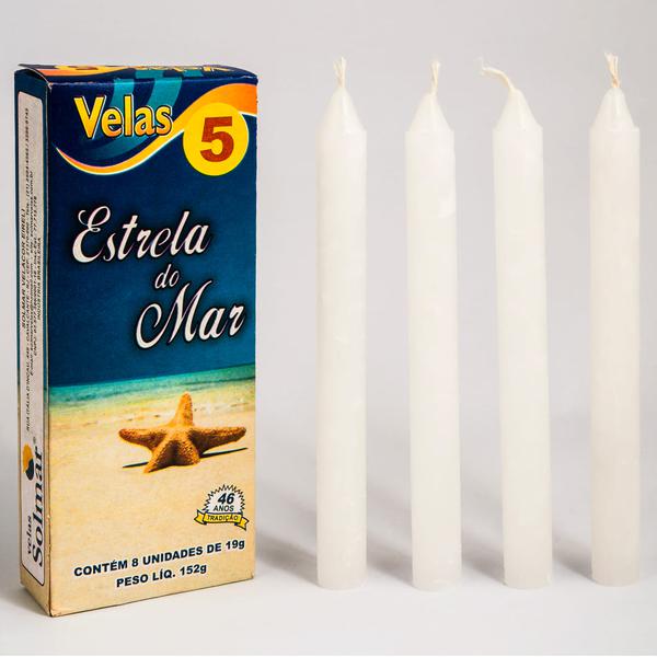 VELA PARAFINA N5 8UN ESTRELA DO MAR CX 152g