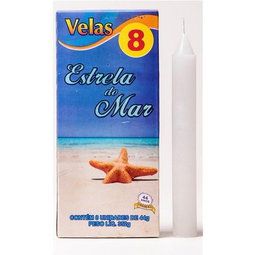 VELA PARAFINA N8 8UN ESTRELA DO MAR CX 352g