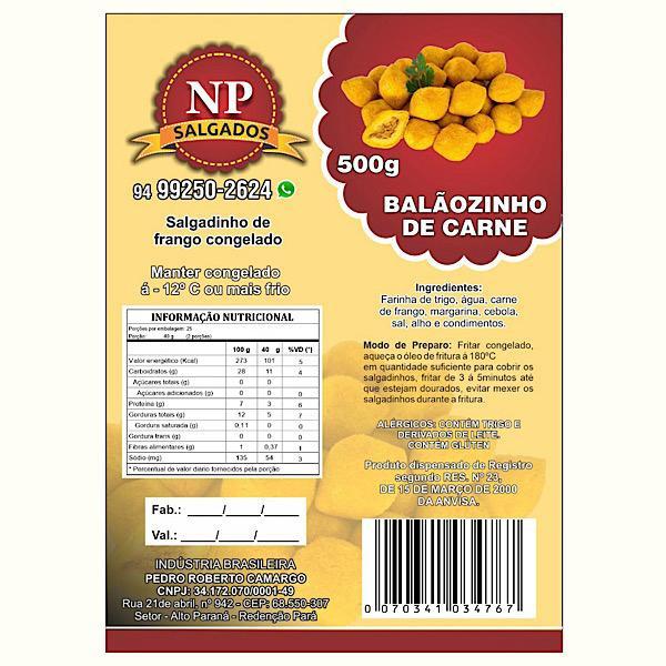 BALAOZINHO CARNE NP CONG.500G