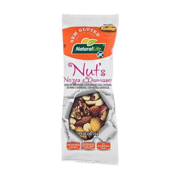 BARRA CEREAL NATURAL LIFE 25G NOZES