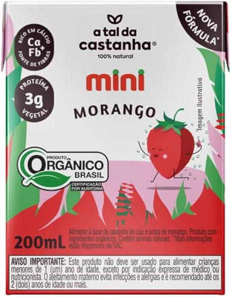 BEB.A TAL DA CASTANHA 200ML MORANGO