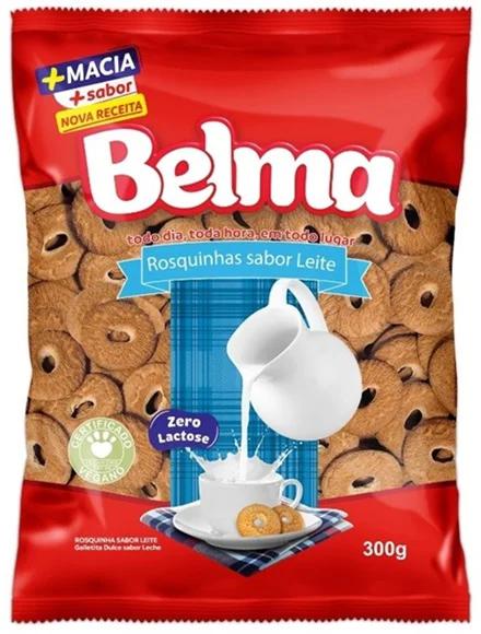 BISC.BELMA ROSQ.300G LEITE
