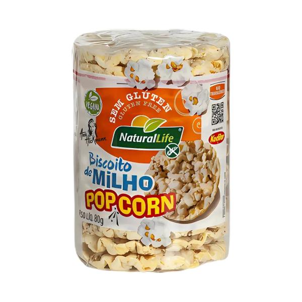 BISC.NATURAL LIFE MILHO 80G POP COR