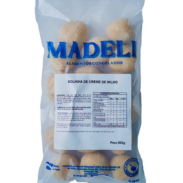 BOLINHA MADELI 500G CONG.C/MILHO