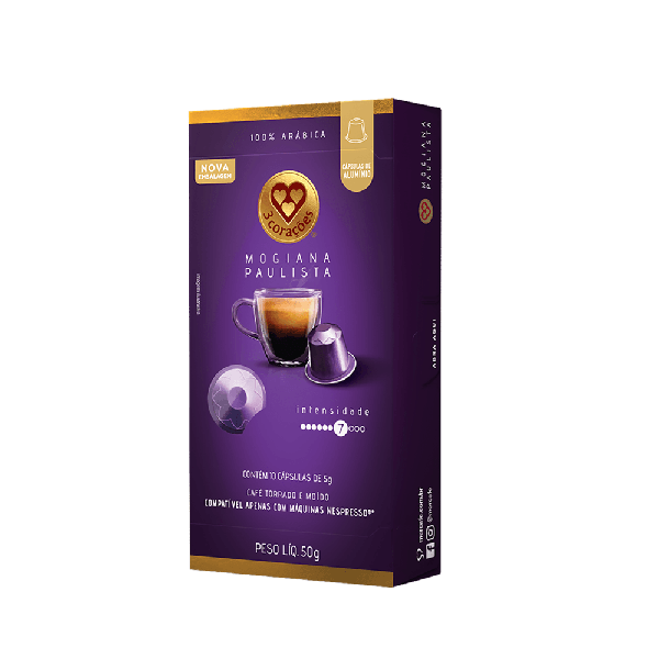 CAFE 3 CORACOES CAP.50G MOGI.PAULIS