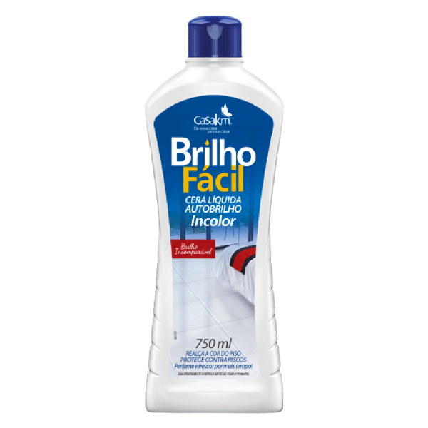 CERA BRILHO FACIL LIQ.750ML INCOLOR