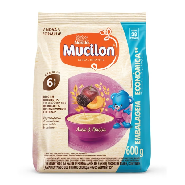 CEREAL MUCILON 600G SH AVEIA/AMEIXA