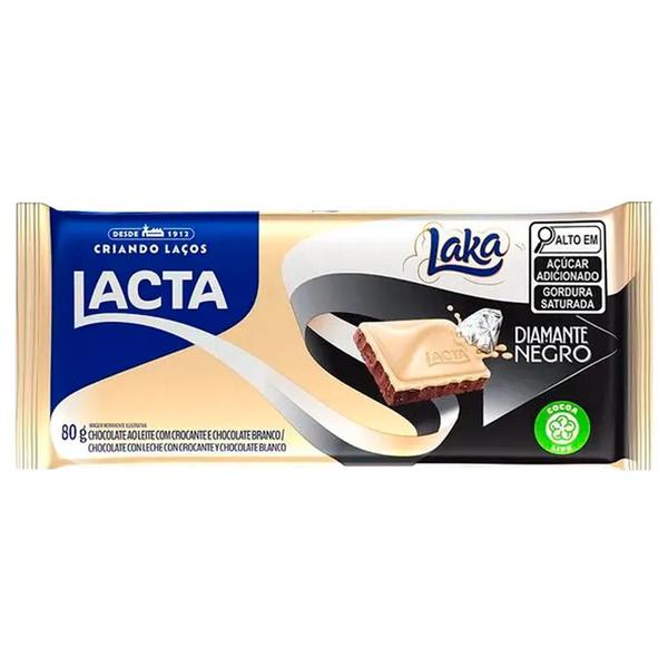 CHOC.LACTA 80G LAKA/DIAMANTE NEGRO