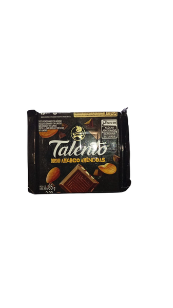CHOC.TALENTO 85G MEIO AMARGO/AMENDO