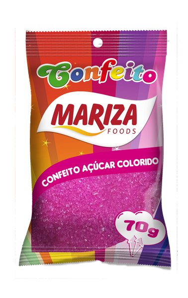 CONFEITO MARIZA 70G ACUCAR ROSA